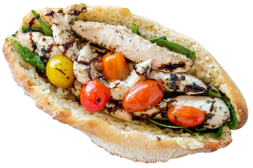 Chicken al pesto sandwich