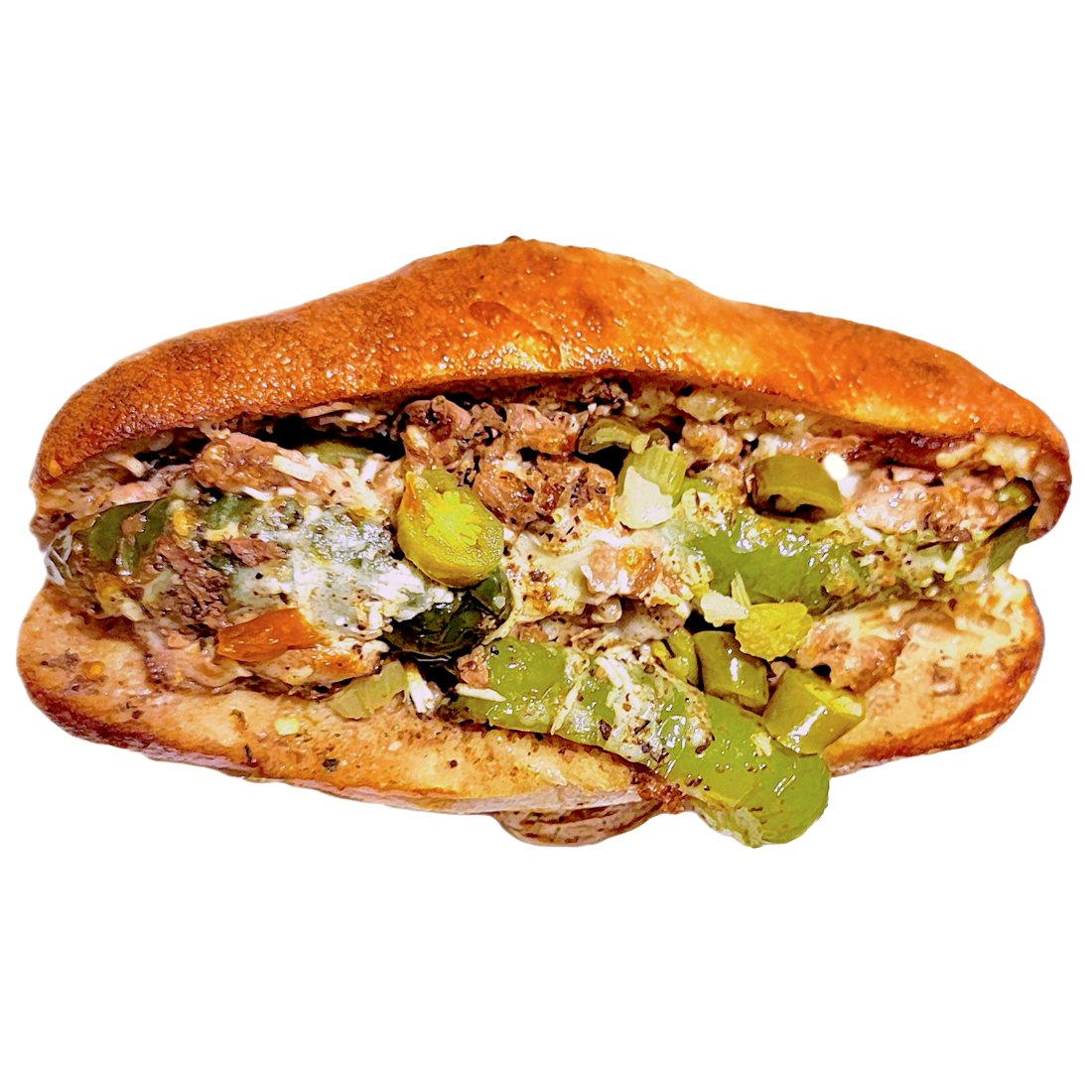 Italian beef sandwich with peppers